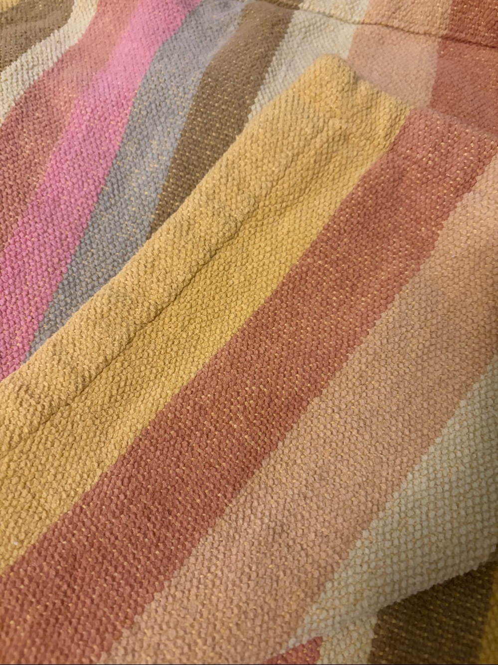 Twin size Pine Cone Hill Montego Stripe Melon Blanket - Picture 4 of 4